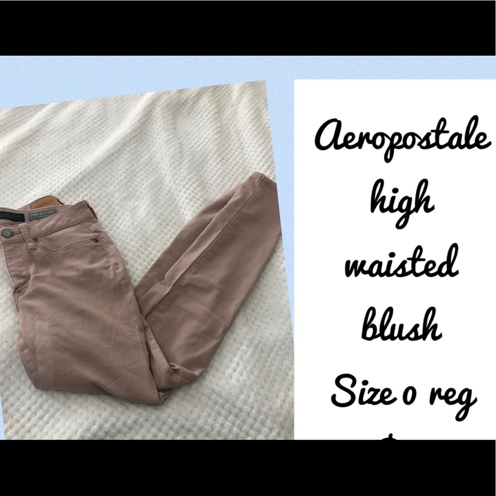 Blush skinny jeans